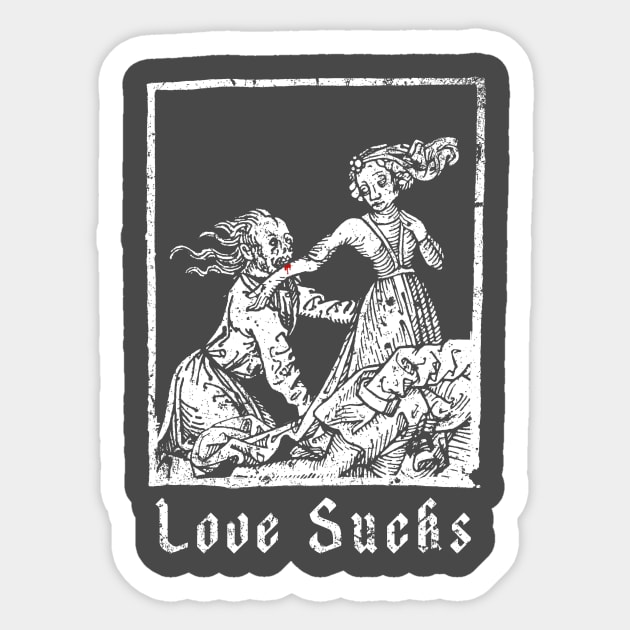 Love Sucks Sticker by BIGWHOOP